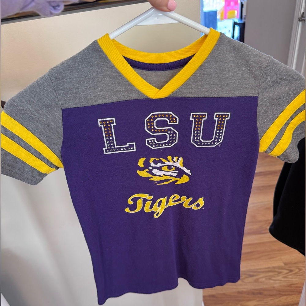 Colosseum LSU Kids Purple and Gray Tee